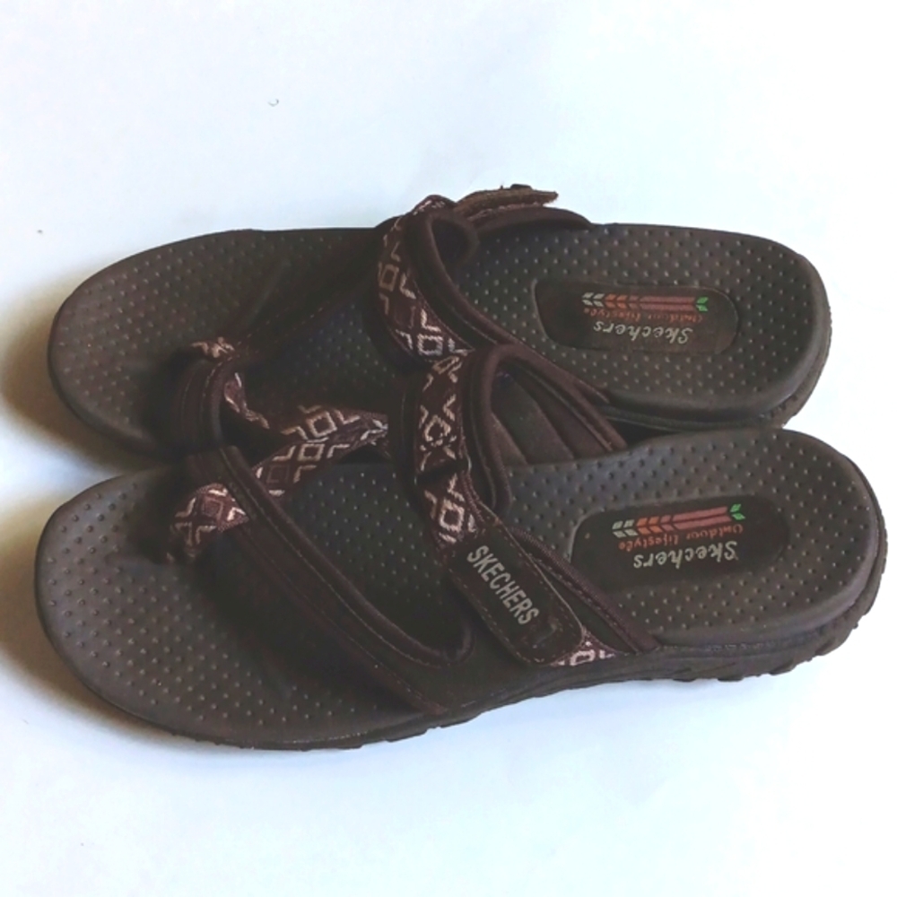 SKECHERS BROWN SANDALS SIZE 9 - Picture 3 of 4